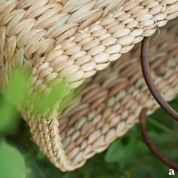 Kauna Grass Handbag with Rattan Handles - Image 3