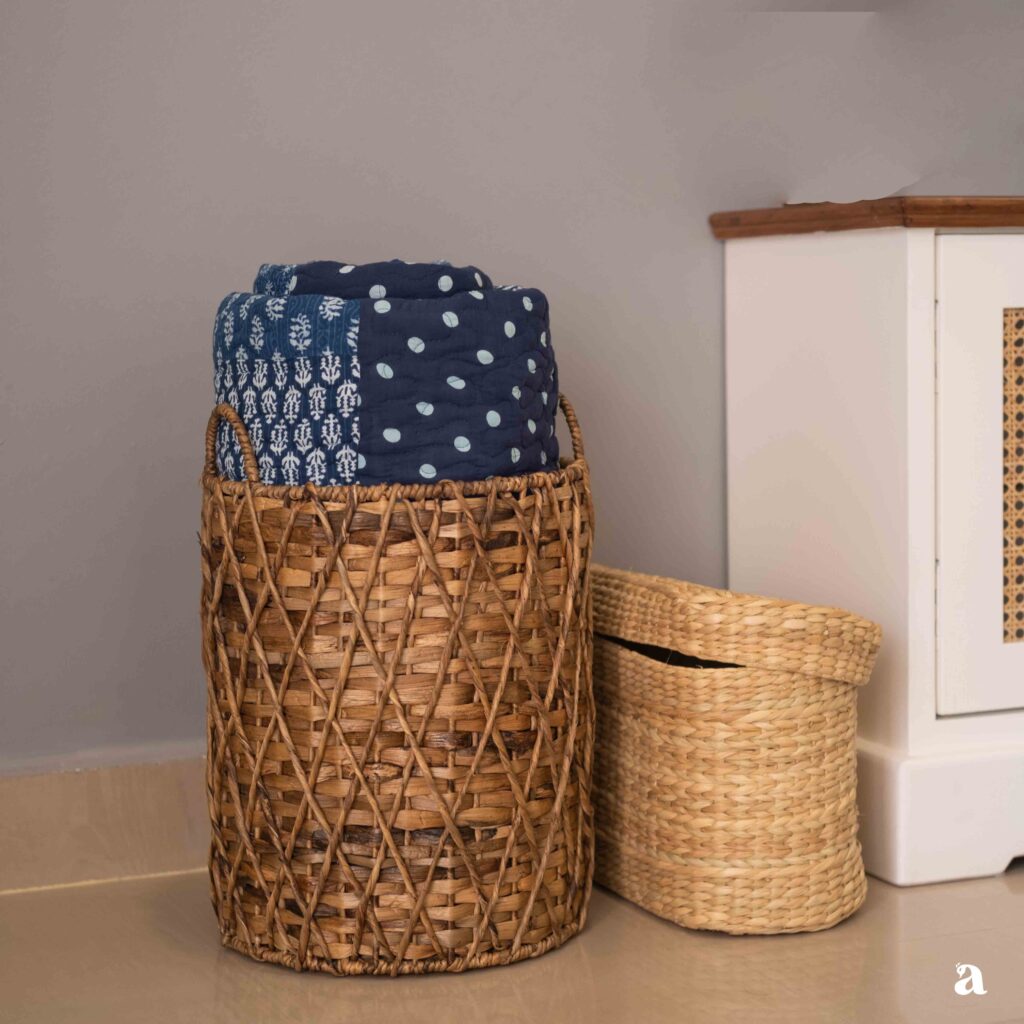 JEWEL - Wicker Linen Storage Basket - Ardpure image 1